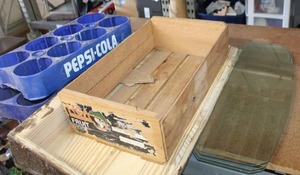 lot 148 image: Wooden Crates, Pepsi Bottle Holders, Glass Shelves, and Wooden Ramp