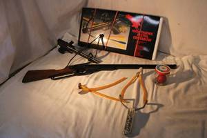 lot 168 image: Nighthawk Pistol Crossbow, Pellet Shooter, and BB Gun