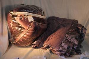 lot 175 image: Cal-King Bed Linens and Pillow Set in Purple