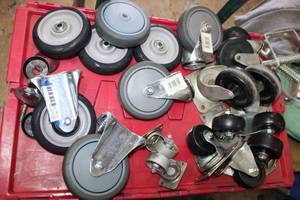 lot 215 image: Casters and wheels as shown