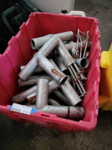 lot 55 image: Swing SetJoint End and Middle Brackets and tiedown anchors
