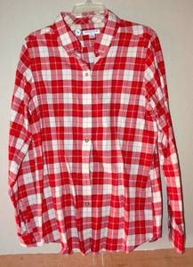 lot 14 image: WOMENS PENDLETON RED PLAID LONG SLEEVE SHIRT - TALL MEDIUM