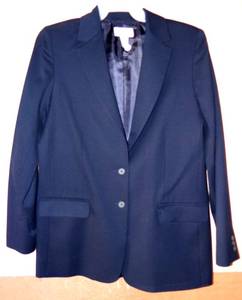 lot 16 image: PENDLETON Wool Jacket - 100% Pure Virgin Wool - BLUE - Ladies TALL 10 -  American Made in USA
