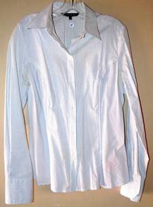 lot 27 image: LONG TALL SALLY VERTICAL STRIPE BLOUSE - WOMENS 14