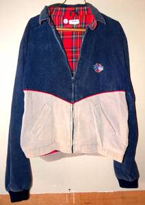 lot 31 image: VINTAGE JT RACING CORDUROY JACKET WITH PLAID LINING - SIZE MEDIUM $$