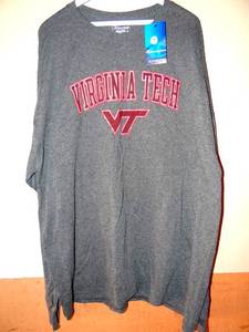 lot 54 image: NEW WTAGS - NCAA LICENSED VIRGINIA TECH T SHIRT - SIZE 2XL
