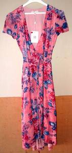 lot 55 image: NEW WTAGS - BEAUTIFUL WAYF FLORAL WRAP AROUND DRESS - SIZE XS - $$$