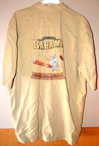 lot 64 image: Tommy Bahama Silk Camp Shirt Embroidered Island Chop Shop - SIZE MEDIUM $$$