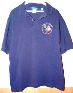 lot 83 image: EMBROIDERED FBI DALLAS GOLF STYLE MENS OUTER BANKS SHIRT - SIZE LARGE