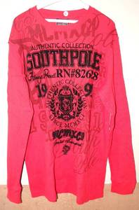 lot 96 image: MENS SILKCREENED SOUTHPOLE LONG SLEEVE SHIRT - SIZE LARGE