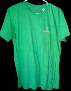 lot 110 image: JOHN M BROWNING FIREARMS COMPANY T-SHIRT - SIZE MEDIUM - GREEN HUNT