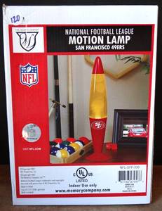 lot 120 image: NFL Motion Table Lamp NFL Team SAN FRANCISCO 49ers - NIB $$