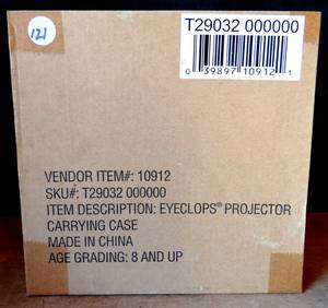 lot 121 image: NEWSEALED BOX - EYECLOPS PROJECTOR CARRYING CASE