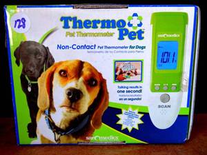 lot 128 image: THERMO PET NON CONTACT PET THERMOMETER - NIB