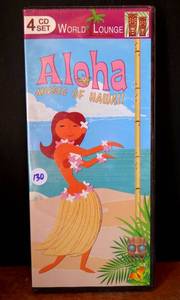 lot 130 image: NEWSEALED World Lounge Aloha Music of Hawaii 4 CD Set 2003 Delta Entertainment