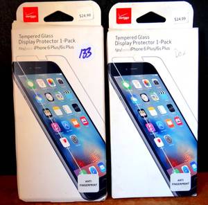 lot 133 image: VERIZON iPhone 66S Plus Full Coverage Screen Protector - Edge to Edge Tempered Glass Screen Protector (X2)