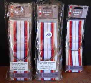 lot 150 image: LARGE LOT - STICKO STYLE PREPPY RIBBON BELTS