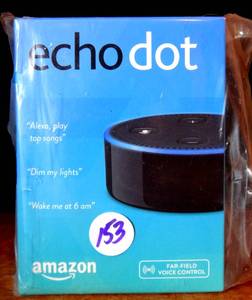 lot 153 image: AMAZON ECHO DOT - NEW IN BOX