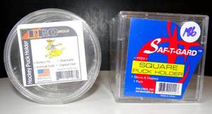 lot 186 image: LOT OF 2 X 2 - HOCKEY PUCK PROTECTIVE DISPLAYS