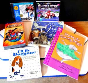 lot 207 image: ENTERTAINMENT LOT OF BOOKS AND CDs AS SHOWN
