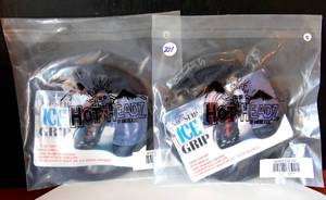 lot 211 image: Hot Headz No-Slip Ice Grip Shoe Attachments - Snow Ice Mud Cleats - LOT OF 2