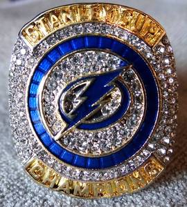 lot 4 image: 2020 Tampa Bay LIGHTNING Stanley Cup Championship Replica Ring VICTOR HEDMAN