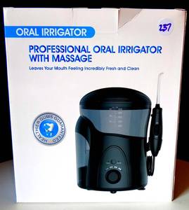 lot 237 image: PROFESSIONAL ORAL IRRIGATOR WITH MASSAGE - NEW IN BOX $$