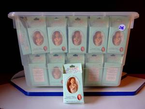 lot 246 image: Touch Stones w Baby Birth Announcement Rubbing Stone & Footprint Charm - LOT OF 15 PCS NEW IN BOX - SEE EBAY