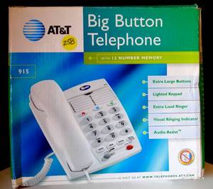 lot 258 image: AT&T 915 Big Button Telephone