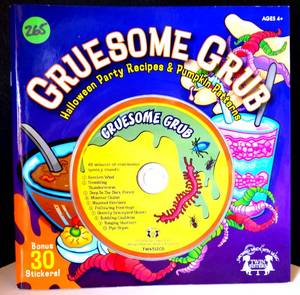 lot 265 image: Gruesome Grub Book Craft Kids Party RECIPES Spooky SOUNDS CD wStickers - NEW