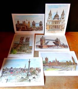lot 289 image: LOVELY PRINT SET OF LONDON MONUMENTS - APPROX 8 12 X 12 (6 PRINTS)