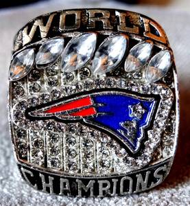 lot 306 image: 2019 NE Patriots Fan Design TOM BRADY Super Bowl Silver Plated Championship Ring