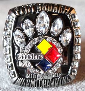 lot 309 image: 2005 Super Bowl Champions Pittsburg Steelers KALVIN JONES NFL Replica Championship Ring