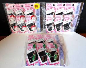 lot 318 image: Fone Tagz - Cell Phone Charm - CHRISTMAS THEMED - NEW (18 TOTAL)