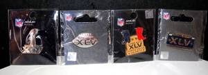 lot 322 image: SUPER BOWL XLV SUPERBOWL COLLECTORS PIN SET (4) - PLAYED AT ATT STADIUM HERE IN ARLINGTON 2011