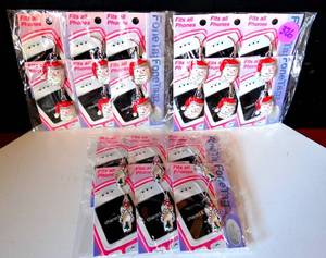lot 326 image: Fone Tagz - Cell Phone Charm - CHRISTMAS THEMED - NEW (18 TOTAL)