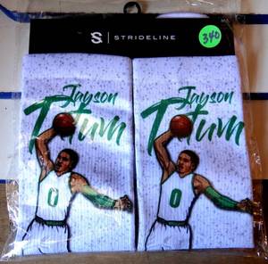 lot 340 image: NIP - JAYSON TATUM BOSTON CELTICS Strideline Crew Socks ML NEW (RETAIL $17.99)