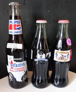 lot 345 image: PEPSI & COKE COLLECTORS BOTTLES AS SHOWN