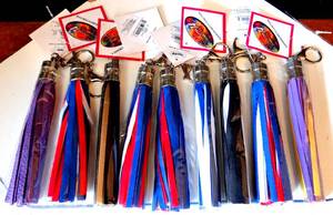 lot 350 image: CHARM 14 OF NEW YORM TASSEL KEYCHAINS - NEW WTAGS (9 ASSORTED COLORS)