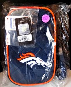 lot 358 image: Charm 14 NFL Quilted Cell Phone Purse Plus Embroidered Licensed - DENVER BRONCOS (NIP) RETAIL $21.99