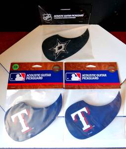 lot 370 image: FANATICS Texas Rangers (x2) & Dallas Stars (x1) Woodrow Pick Guard (3X$) - RETAIL $12.99