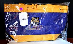 lot 373 image: NCAA - LSU TIGERS Lunch Tote wEmbroidered Logo - NIP (RETAIL $20.99)