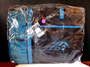 lot 393 image: NFL - CAROLINA PANTERS Carry All Tote by Charm14. $29.99 NIP