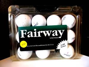lot 404 image: FAIRWAY REUSED GOLFBALL GOLD SERIES - (11 TOTAL)