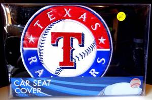 lot 407 image: TEXAS RANGERS LICENSED CAR SEAT COVERS - NIP