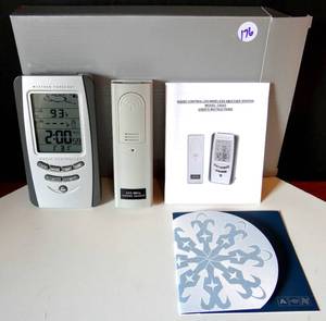 lot 182 image: Weather Station C8243 Radio Controlled Wireless Weather Forecast - New (2X$)