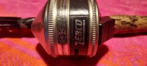 lot 3 image: Vintage Zebco 33 bait casting reel with vintage 2 piece cork handle Zebco Rod