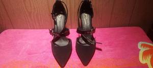 lot 24 image: Olivia Fergosen size 9.5 pointed to wedge heels