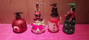 lot 35 image: Assortment of Christmas soap dispensers plus box