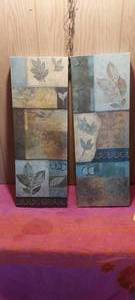 lot 109 image: pair of 8.5 x 24 canvas wall prints